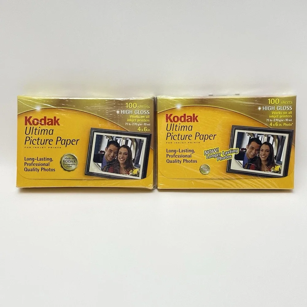 NEW Set Of 2 Packs Kodak Ultima‎ Photo Picture Paper 100 Sheet High Gloss 4x6